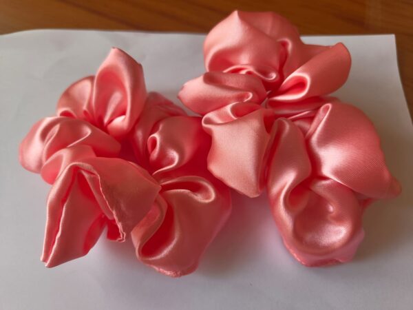 Blush Peach Satin Scrunchie