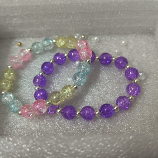 Multicolor Crystal Bead Bracelet(Pack of 2)