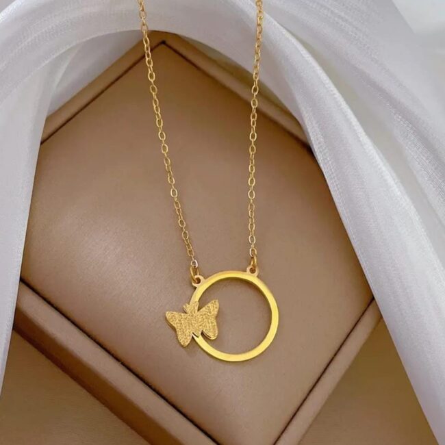 Golden Butterfly Harmony Pendant