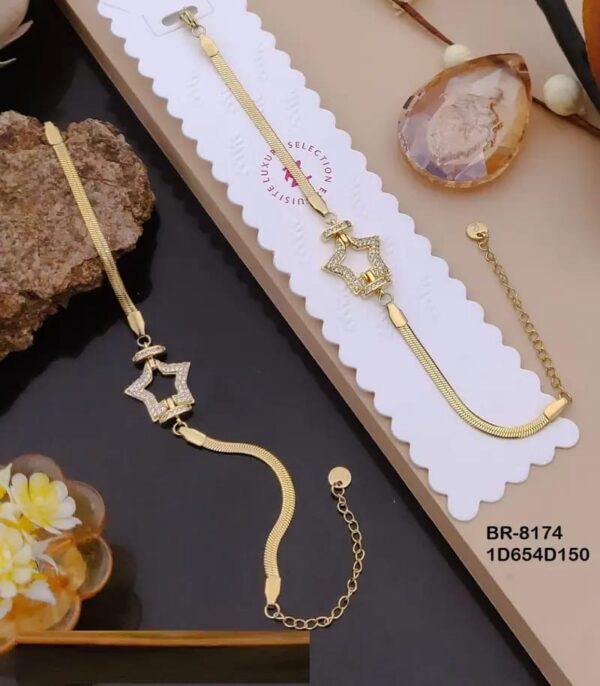 The "Stellar Harmony" Anti-Tarnish Bracelet – Double Layer Star-Link 18K Gold Plated Chain