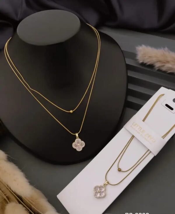 The "Celestial Layer" Anti-Tarnish Necklace – Double-Strand 18K Gold Plated Stainless Steel