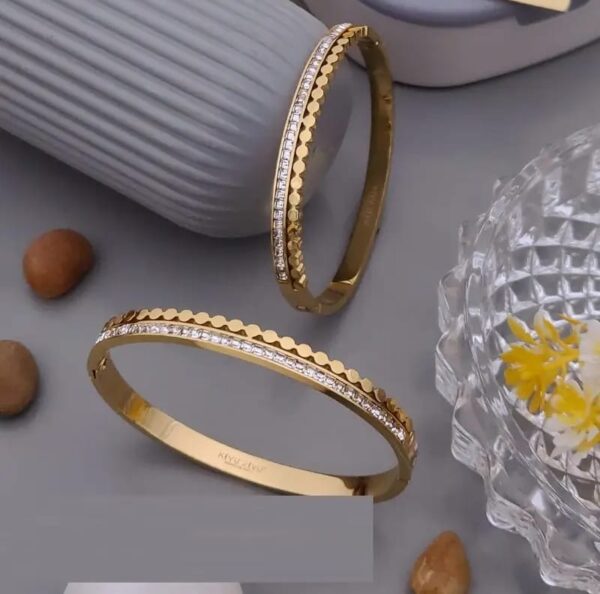 The "Sleek Sentinel" Anti-Tarnish Kada – 18K Gold Plated Stainless Steel